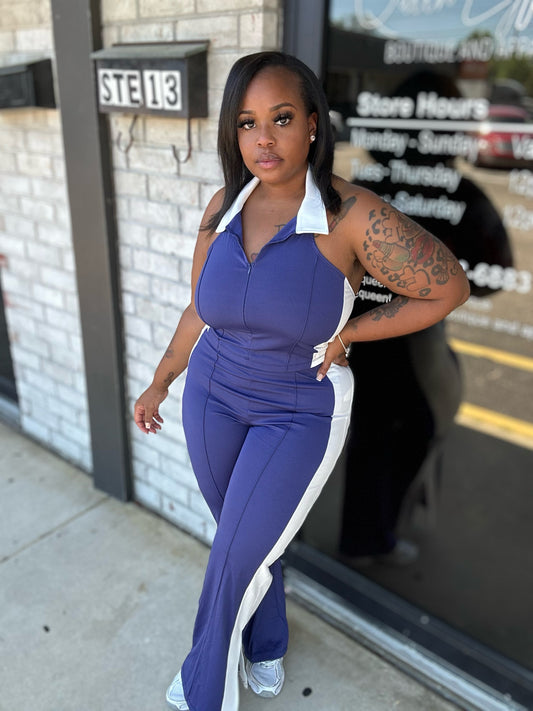 Blue halter set