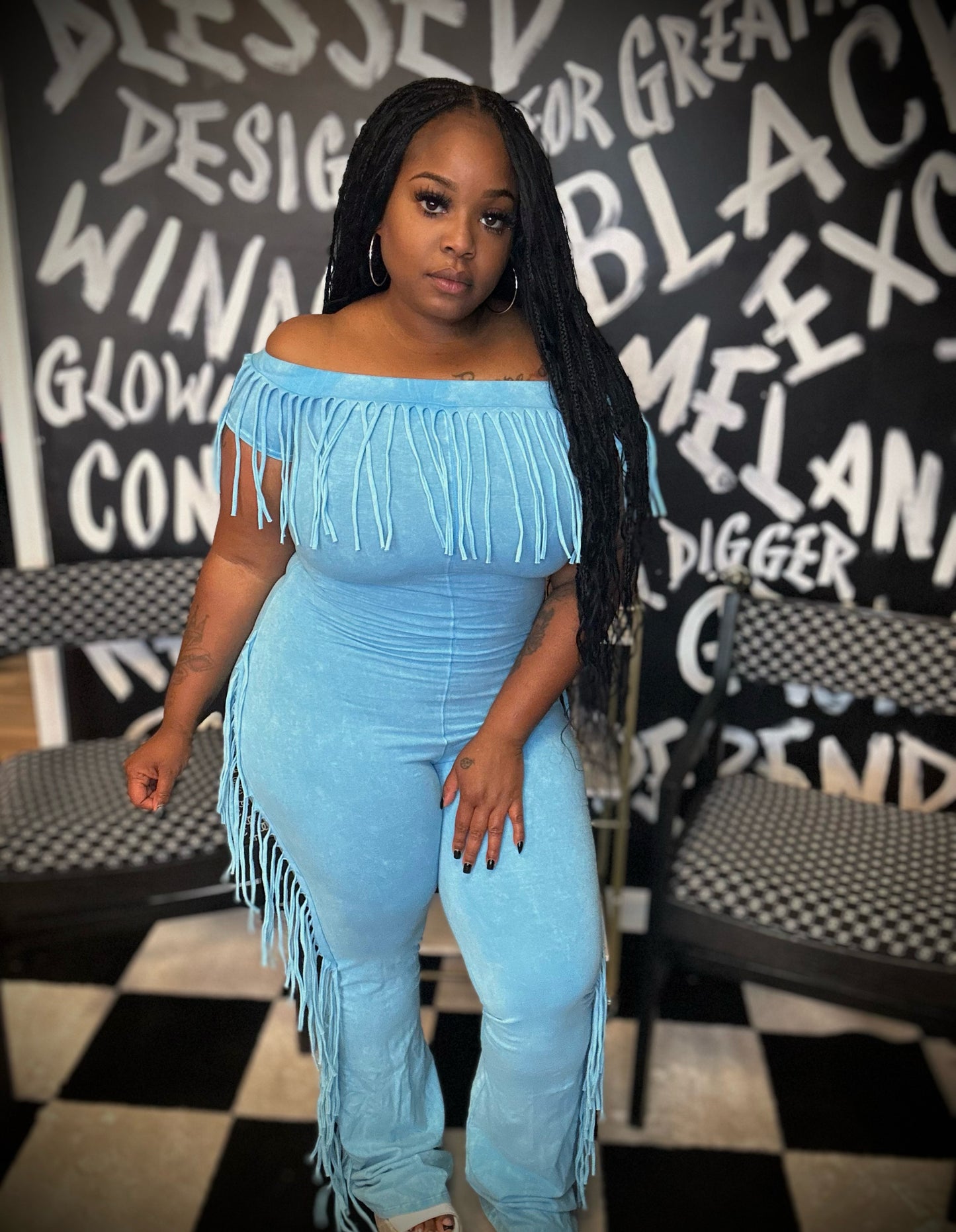 Fringe jumpsuit