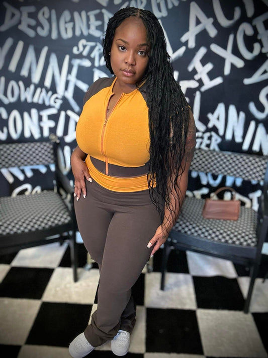 Mustard/brown set