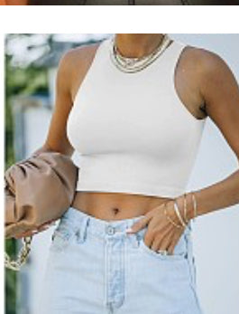 White crop top