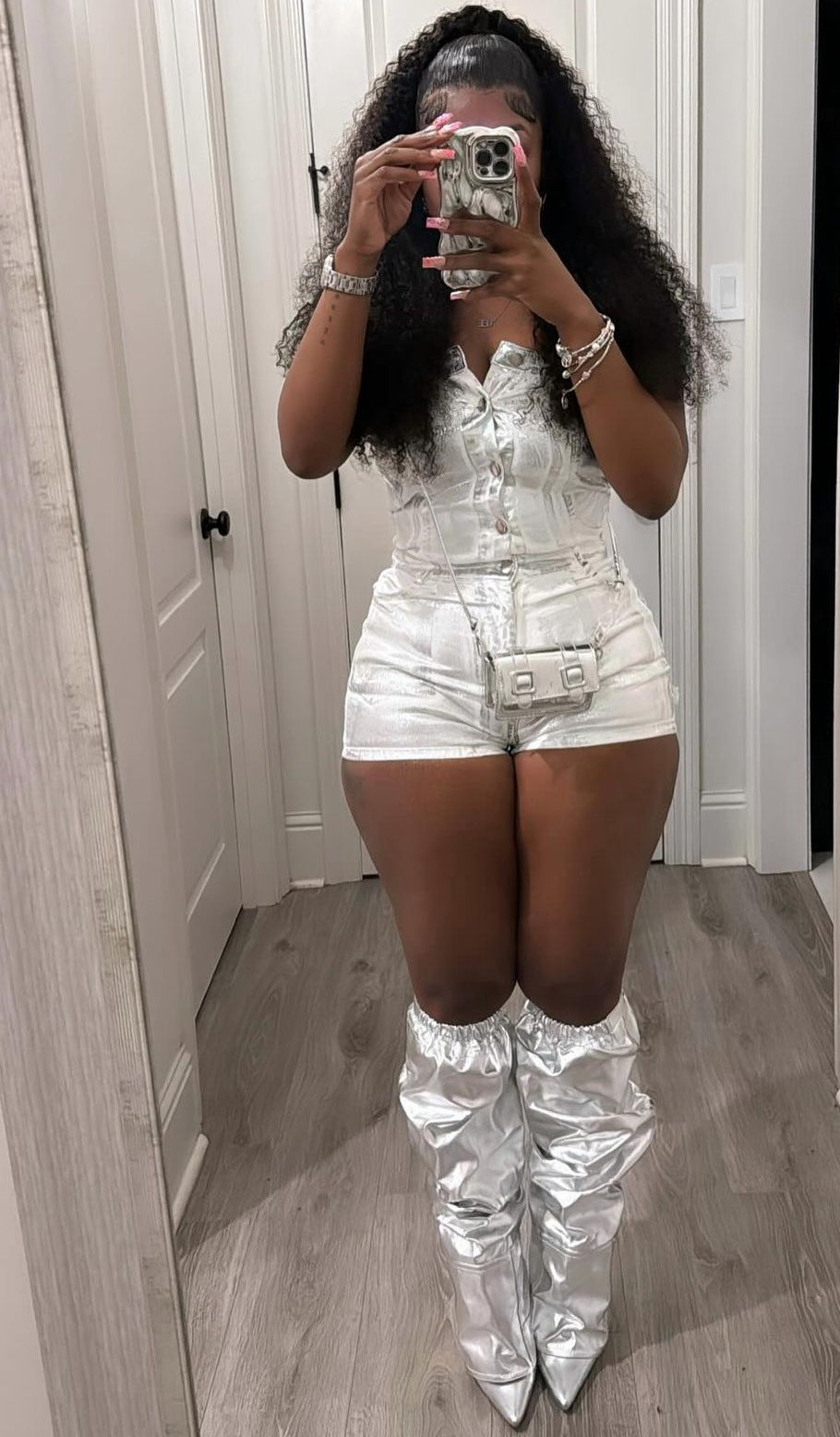 Silver romper