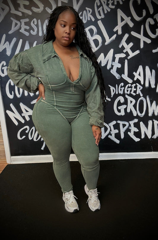 Green Khloe jumpsuit